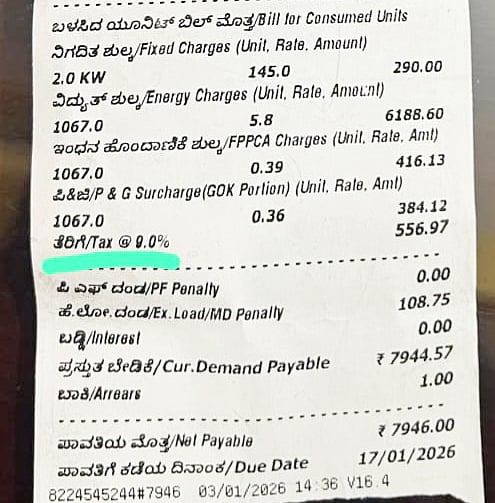 ₹10 ಸಾವಿರ ಬಿಲ್: ಗ್ರಾಹಕರಿಗೆ ಬೆಸ್ಕಾಂ ‘ಶಾಕ್‌’