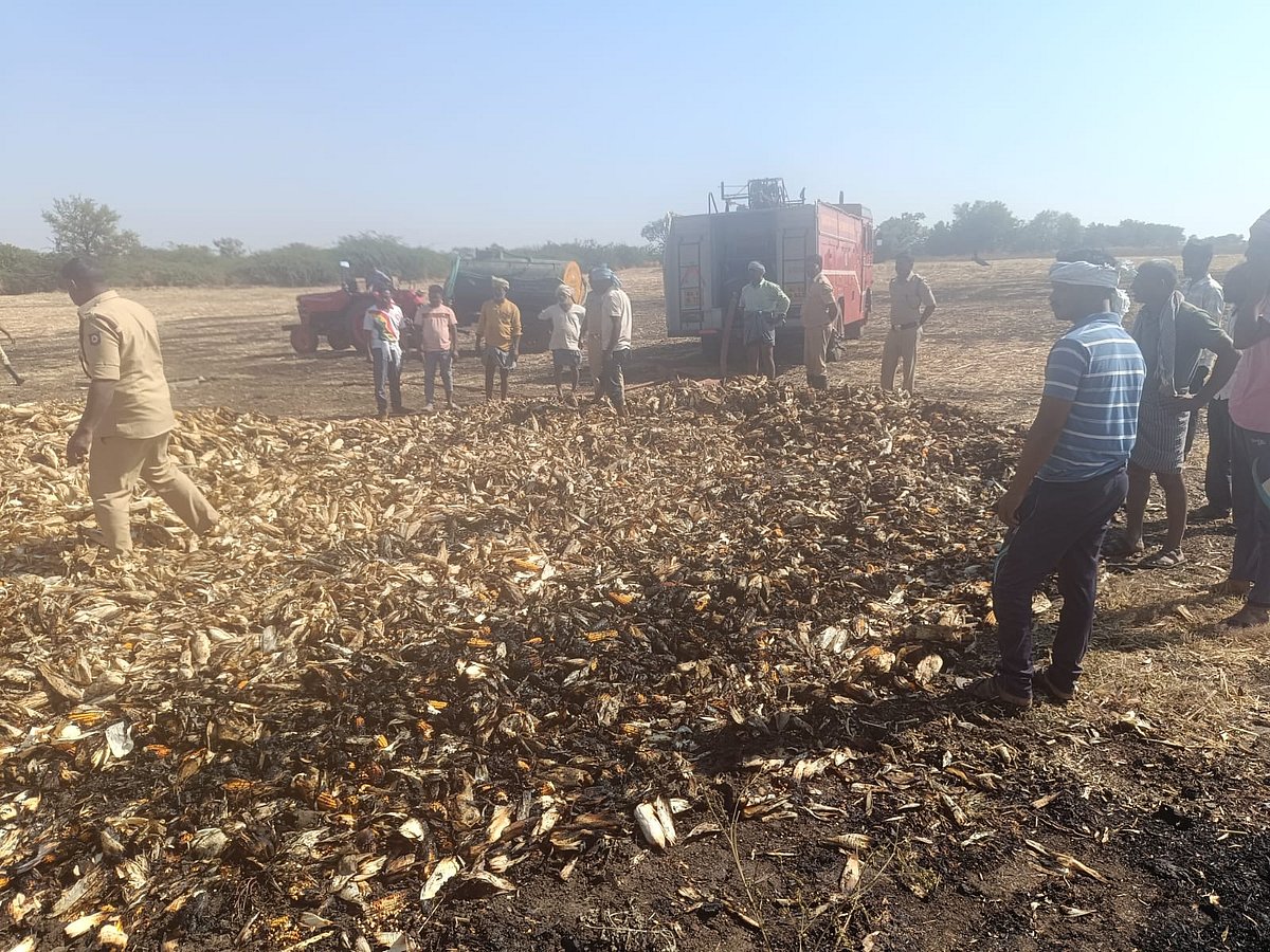 ಗುಡಗೇರಿ: ಆಕಸ್ಮಿಕ ಬೆಂಕಿಗೆ ಮೆಕ್ಕೆಜೋಳ ಭಸ್ಮ