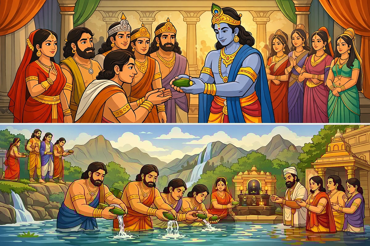 ಪಿವಿ ವೈಬ್ಸ್‌: ಕೃಷ್ಣ ಕೊಟ್ಟ ಹಾಗಲಕಾಯಿ ತೀರ್ಥ ಸ್ನಾನ ಮಾಡಿದ ಕತೆ...