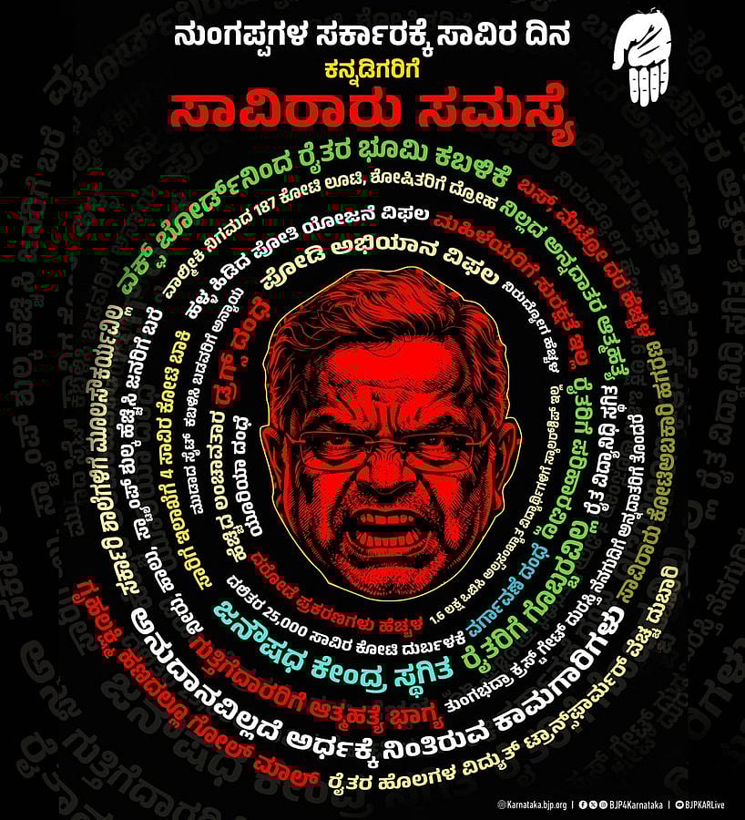 ನುಂಗಪ್ಪಗಳ ಸರ್ಕಾರದಿಂದ ಕನ್ನಡಿಗರಿಗೆ ಸಾವಿರಾರು ಸಮಸ್ಯೆ: ಬಿಜೆಪಿ ವಾಗ್ದಾಳಿ