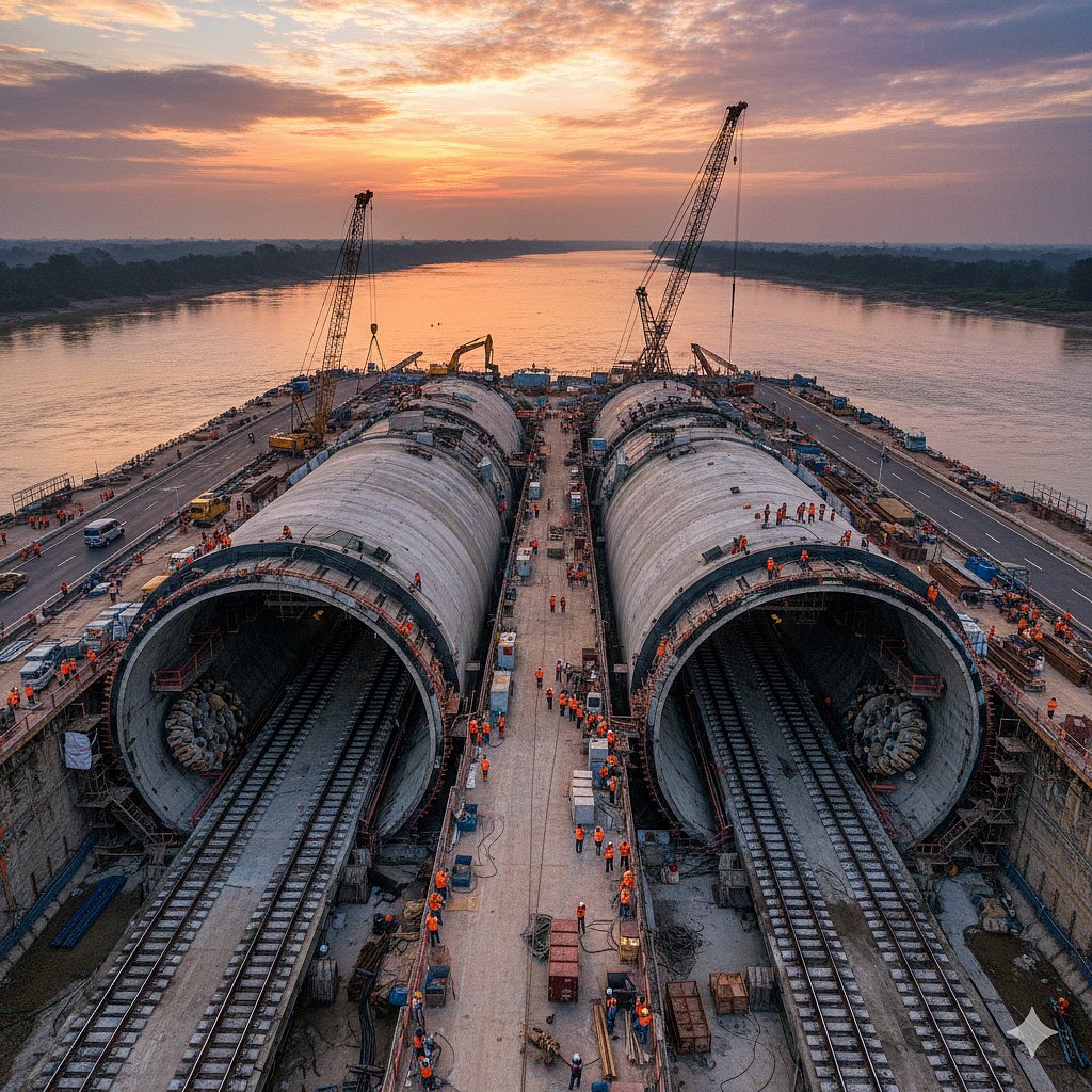 ಬ್ರಹ್ಮಪುತ್ರ ಮೂಲಕ ಹಾದು ಹೋಗುವ ದೇಶದ ಮೊದಲ ರಸ್ತೆ–ರೈಲು ಸುರಂಗ ಮಾರ್ಗಕ್ಕೆ ಅಸ್ತು