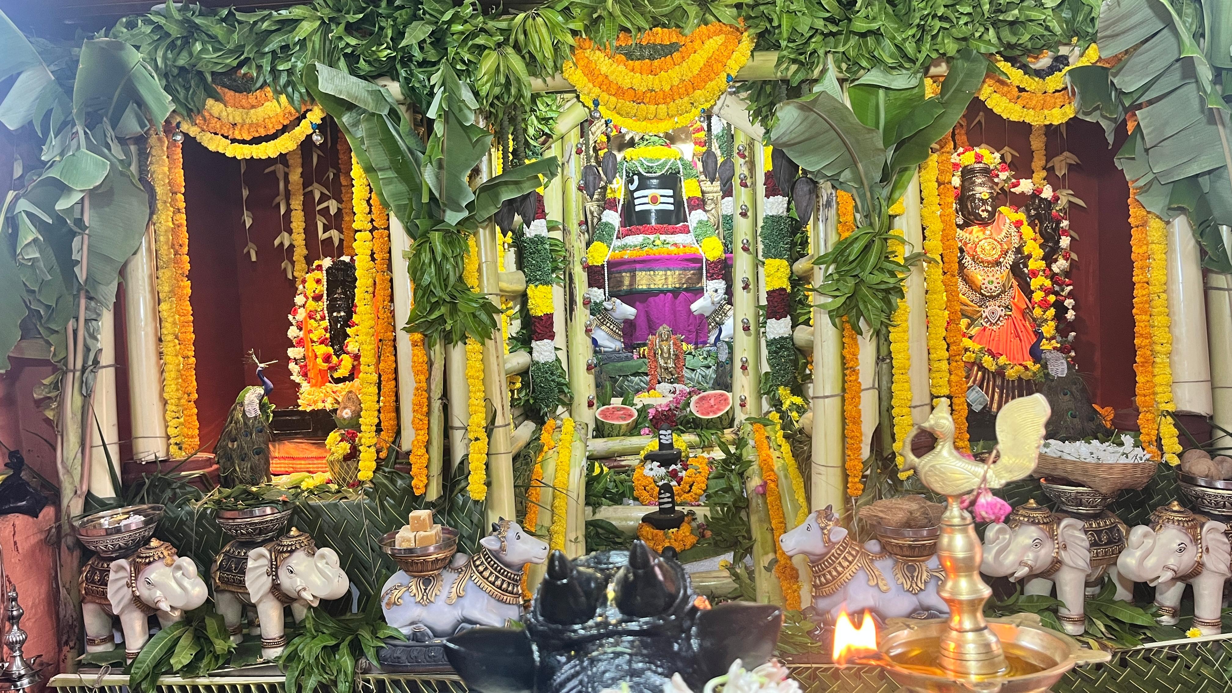 ಶಿವಲ್ದಾಪ್ಪನ ಬೆಟ್ಟದ ಶಿವಗಿರಿ ಕ್ಷೇತ್ರದ ಅಲಂಕೃತ ಶಿವಲಿಂಗ ಮತ್ತು ಮೂರ್ತಿಗಳು