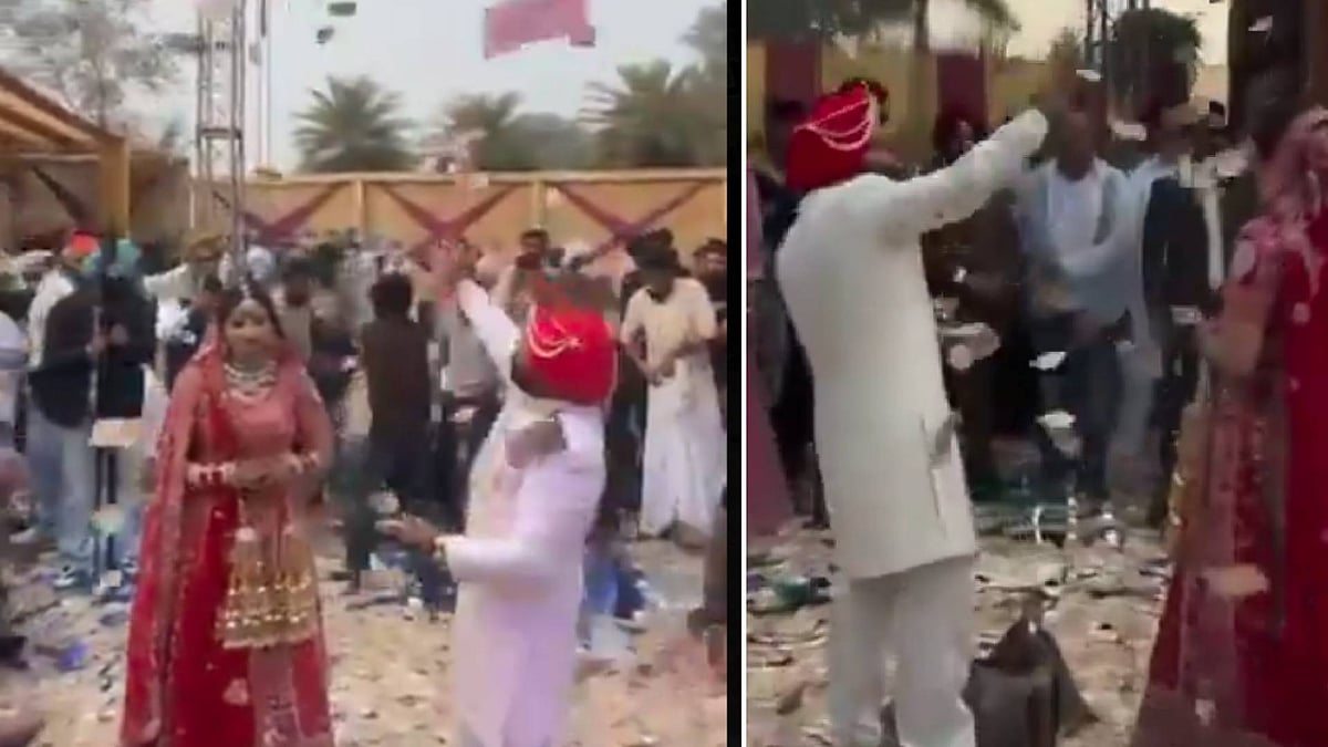 ವಧುವಿನ ಮೇಲೆ ರಾಶಿ ರಾಶಿ ನೋಟು ಸುರಿದ ಕುಟುಂಬ: ವಿಡಿಯೊ ನೋಡಿ