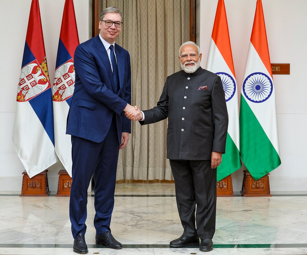 ಪ್ರಧಾನಿ ಮೋದಿ, ಸೆರ್ಬಿಯಾ ಅಧ್ಯಕ್ಷ ಭೇಟಿ