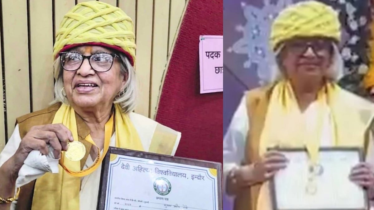 ವಿದ್ಯಾರ್ಥಿಗಳ ನಡುವಿನಿಂದ ಎದ್ದು ಬಂದು ಚಿನ್ನ ಗೆದ್ದ ‘ಯುವ ಅಜ್ಜಿ’