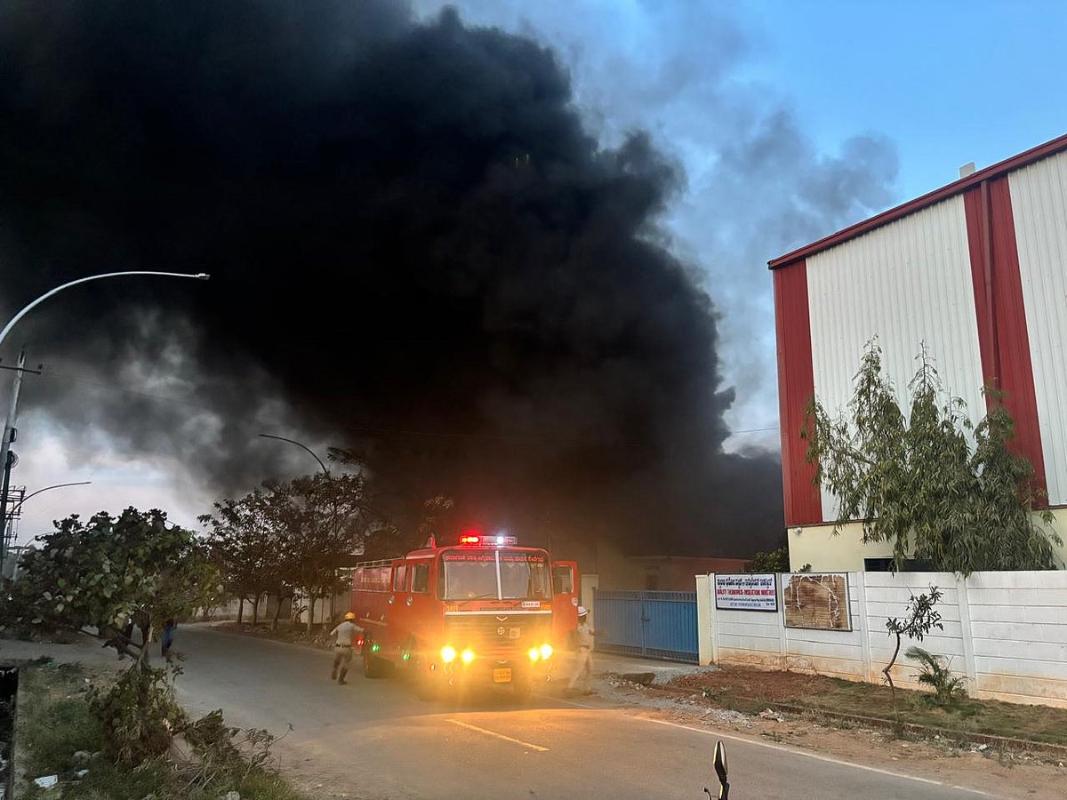 
ಬಿಡದಿ : ಥರ್ಮೋಪ್ಯಾಕ್ ಕಾರ್ಖಾನೆಯಲ್ಲಿ ಬೆಂಕಿ