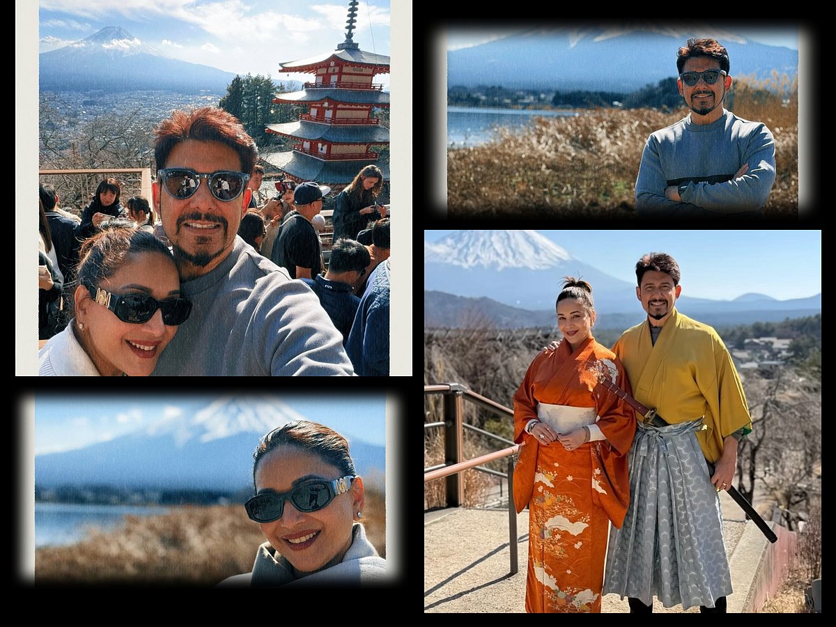 ಪತಿಯೊಂದಿಗೆ ಜಪಾನ್‌ಗೆ ತೆರಳಿದ ಮಾಧುರಿ ದೀಕ್ಷಿತ್: ಕಿಮೋನೊ ಉಟ್ಟು ಗಮನಸೆಳೆದ ನಟಿ