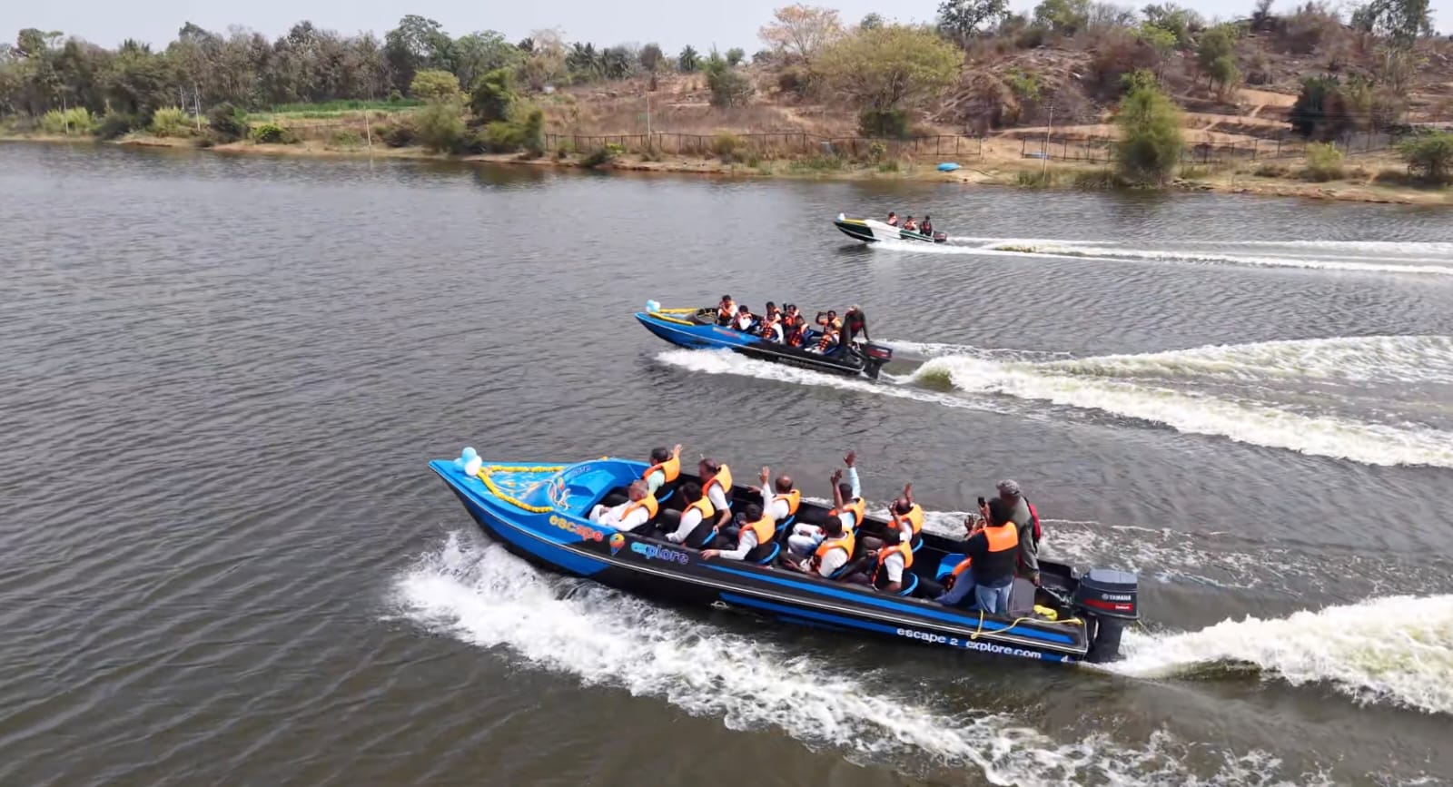 ನಲ್ಲಿಗುಡ್ಡೆ ಕೆರೆಯಲ್ಲಿ ಬೋಟಿಂಗ್ ಆಡಿ ಸಂಭ್ರಮಿಸಿದ ಪ್ರವಾಸಿಗರು