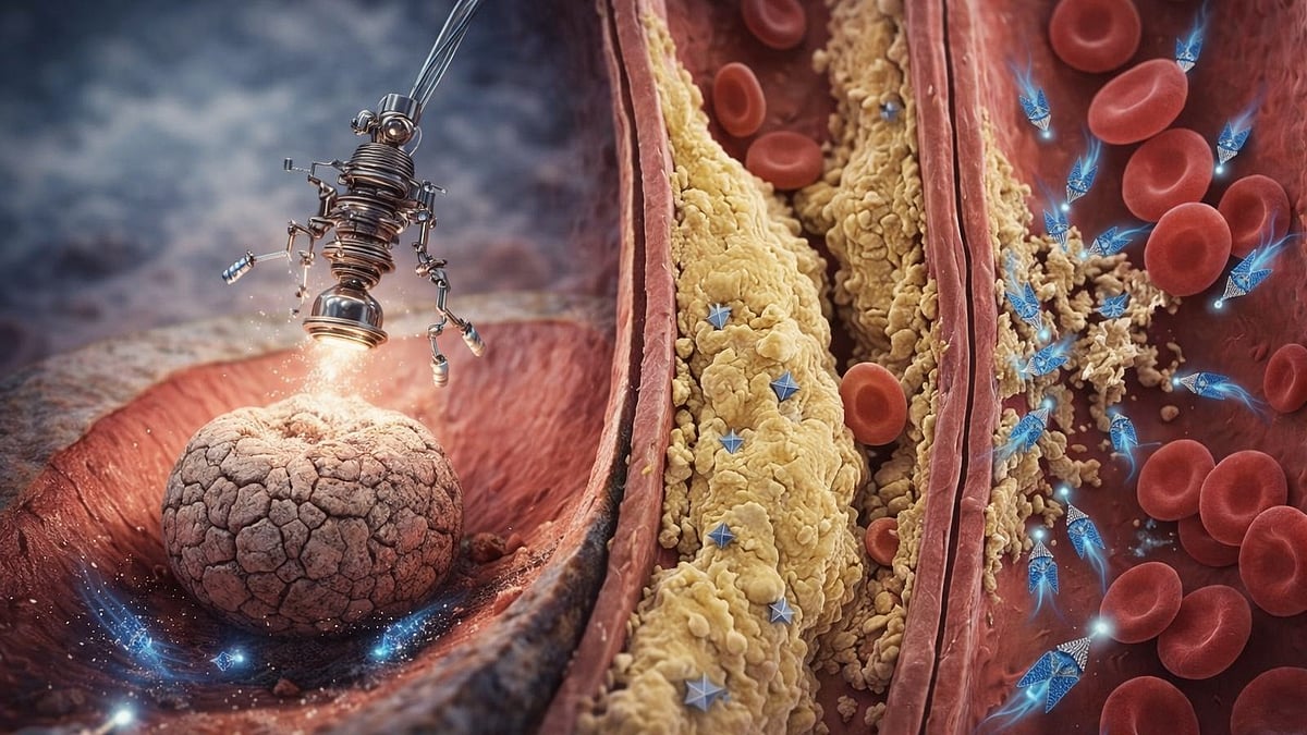 ಶಸ್ತ್ರವಿಲ್ಲದೆ ಹೃದಯದ ರಕ್ತನಾಳದಲ್ಲಿನ ಕೊಬ್ಬು, ಮೂತ್ರಪಿಂಡ ಕಲ್ಲು ಕರಗಿಸುವ ರೊಬೊ