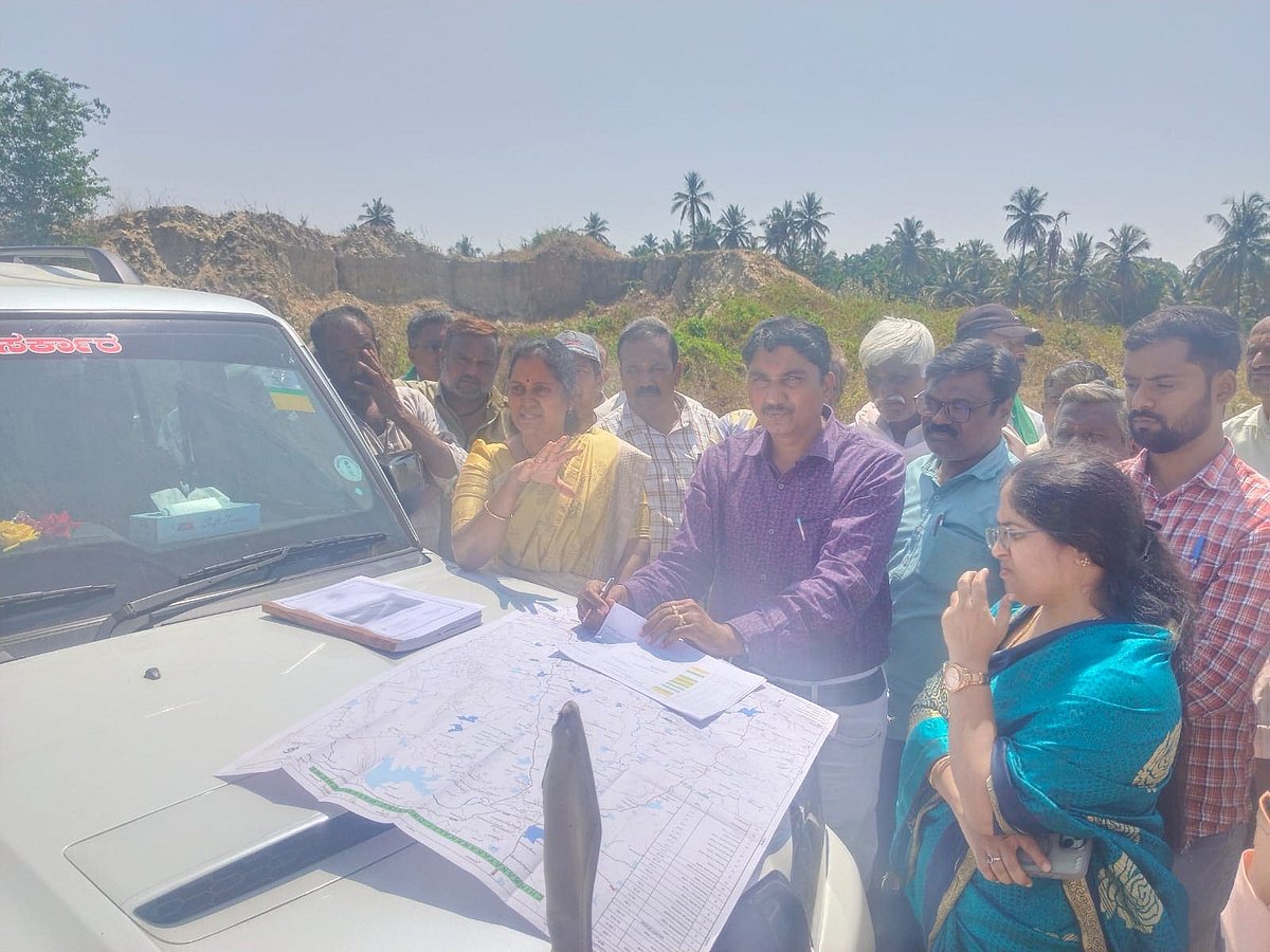 ಚಿಕ್ಕನಾಯಕನಹಳ್ಳಿ: ಹೇಮಾವತಿ ನಾಲಾ ಕಾಮಗಾರಿ ಪರಿಶೀಲನೆ
