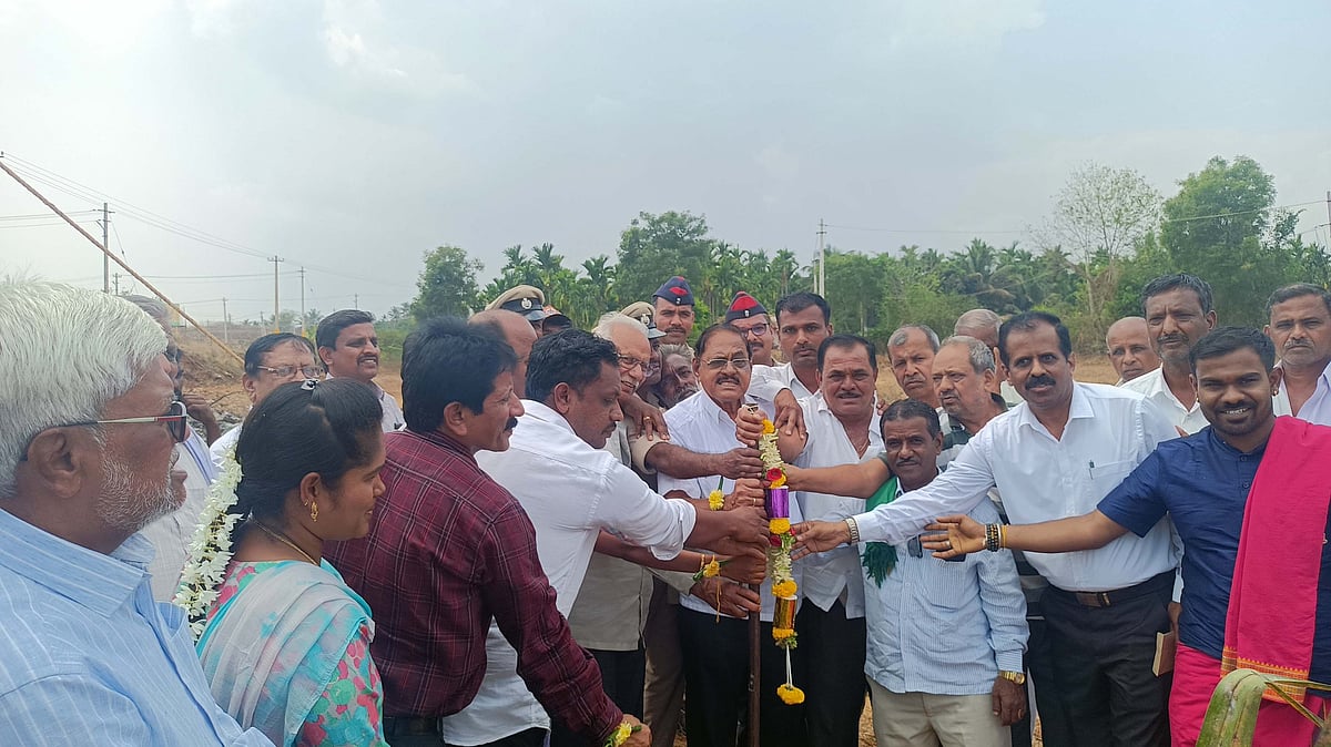 ನ್ಯಾಮತಿ: ₹3 ಕೋಟಿ ವೆಚ್ಚದ ಅಗ್ನಿಶಾಮಕ ಠಾಣೆ ಕಾಮಗಾರಿಗೆ ಶಾಸಕ ಶಾಂತನಗೌಡ