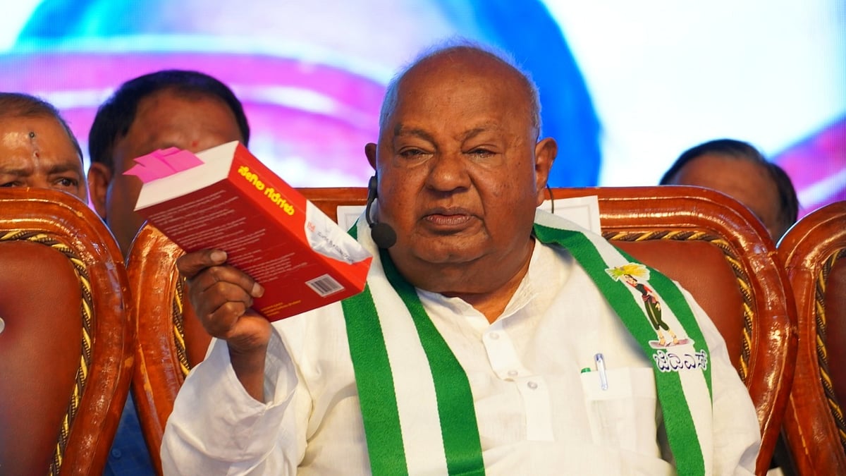 HDK ಮತ್ತೆ ಸಿಎಂ ಮಾಡುವುದು ನನ್ನ ಕೈಯಲ್ಲಿಲ್ಲ;  ಮೋದಿ, ಶಾ ತೀರ್ಮಾನ: ದೇವೇಗೌಡ