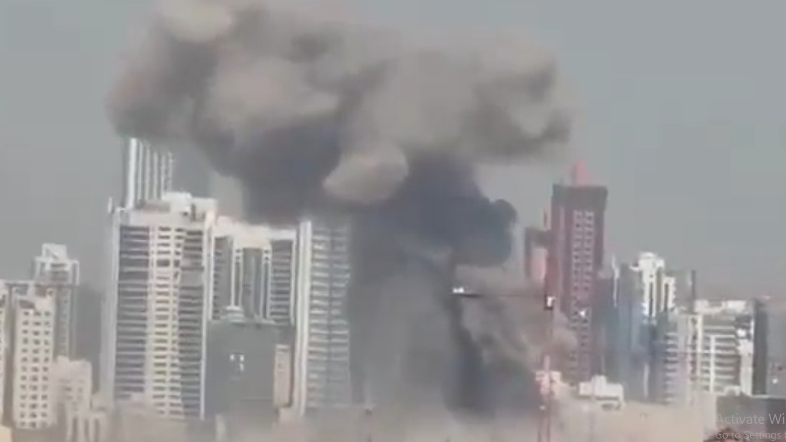 ಅಬುದಾಬಿ ಮೇಲೆ ಇರಾನ್‌ ಕ್ಷಿಪಣಿ ದಾಳಿಯ ದೃಶ್ಯ