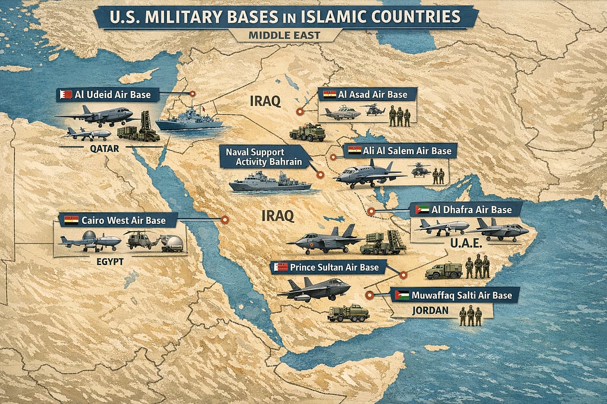 ಯಾವೆಲ್ಲಾ ಇಸ್ಲಾಮಿಕ್‌ ರಾಷ್ಟ್ರಗಳಲ್ಲಿ ಅಮೆರಿಕದ ವಾಯುನೆಲೆಗಳಿವೆ?