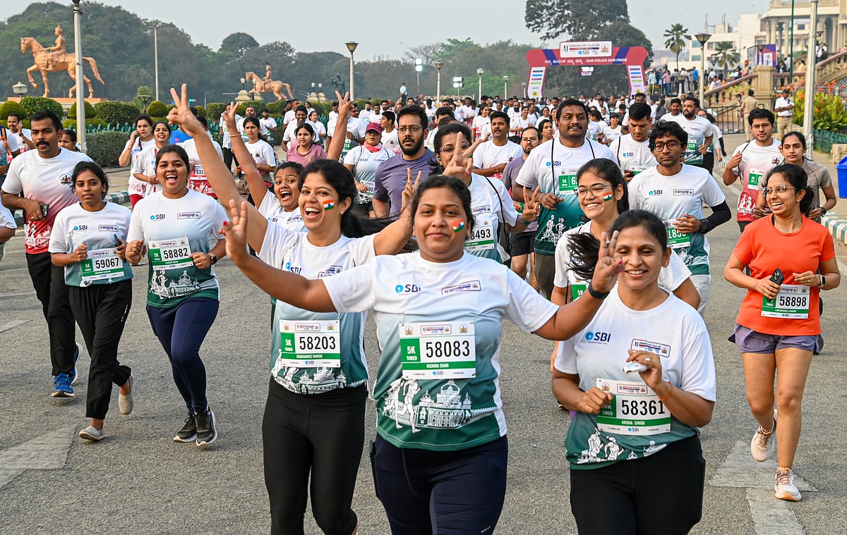 ಕ್ರೀಡೋತ್ಸಾಹ ಹೆಚ್ಚಿಸಿದ ಪೊಲೀಸ್ ಓಟ: 12 ಸಾವಿರಕ್ಕೂ ಹೆಚ್ಚು ಮಂದಿ ಭಾಗಿ