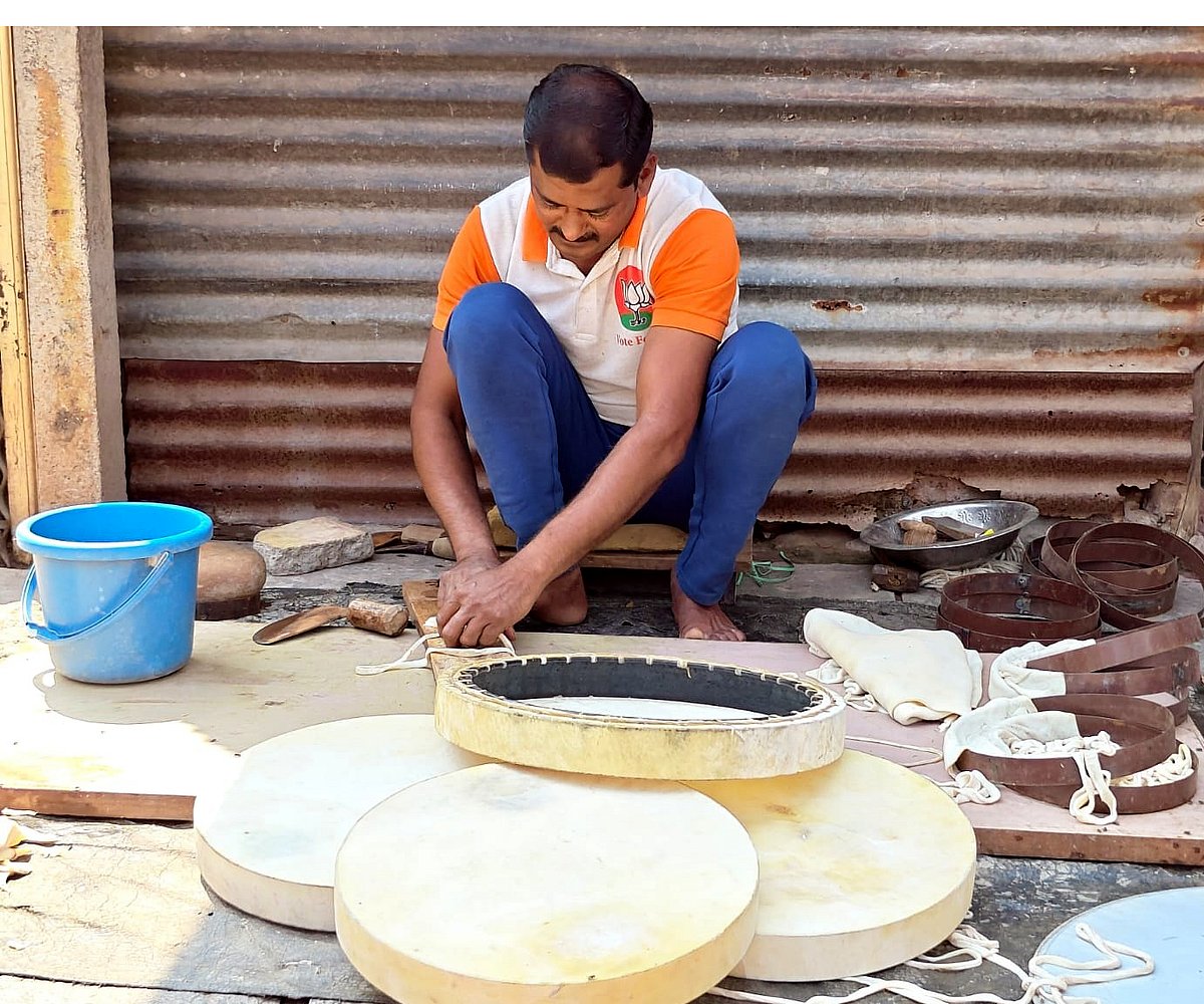 ರಬಕವಿ ಬನಹಟ್ಟಿ: ಚರ್ಮದ ಹಲಗೆಗಳಿಗೆ ಈಗಲೂ ಬೇಡಿಕೆ