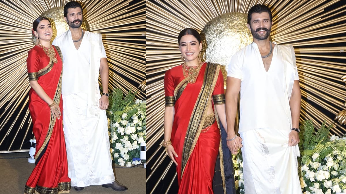 ರಶ್ಮಿಕಾ–ವಿಜಯ್ ಆರತಕ್ಷತೆ: ಮೈಸೂರು ಸಿಲ್ಕ್ ಸೀರೆಯಲ್ಲಿ ಮಿಂಚಿದ ನ್ಯಾಷನಲ್ ಕ್ರಶ್