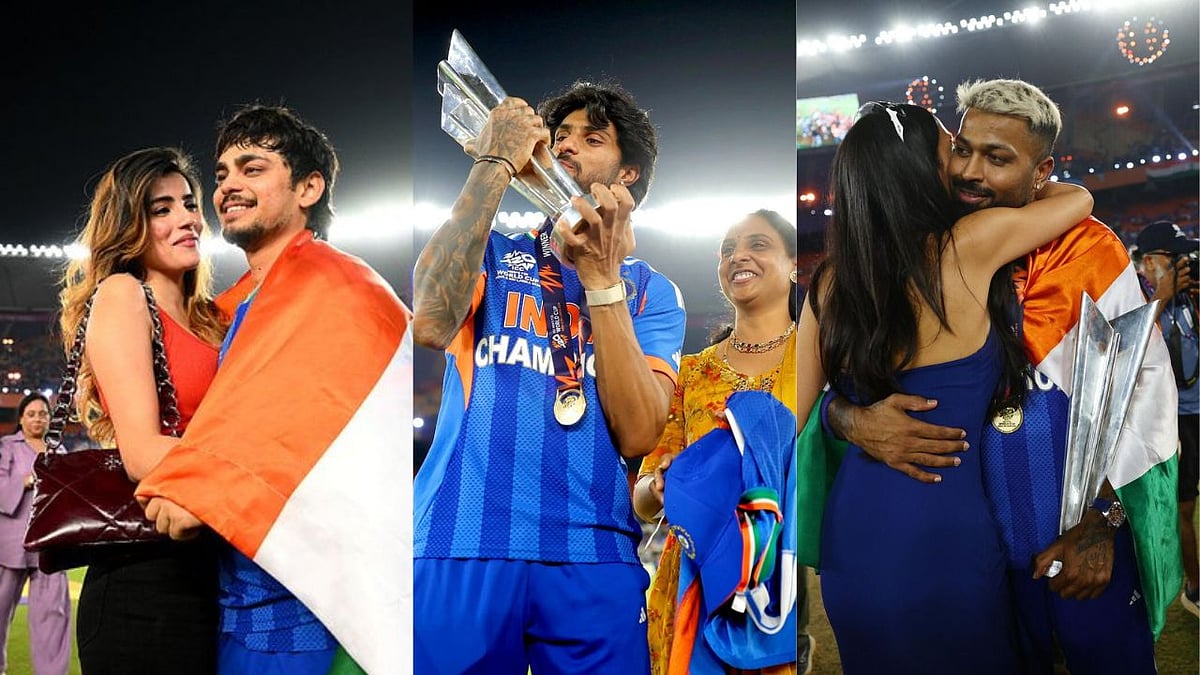 ಕುಟುಂಬದೊಂದಿಗೆ ಟಿ20 ವಿಶ್ವಕಪ್‌ ಟ್ರೋಫಿ ಹಿಡಿದು ಸಂಭ್ರಮಿಸಿದ ತಾರಾ ಕ್ರಿಕೆಟಿಗರು