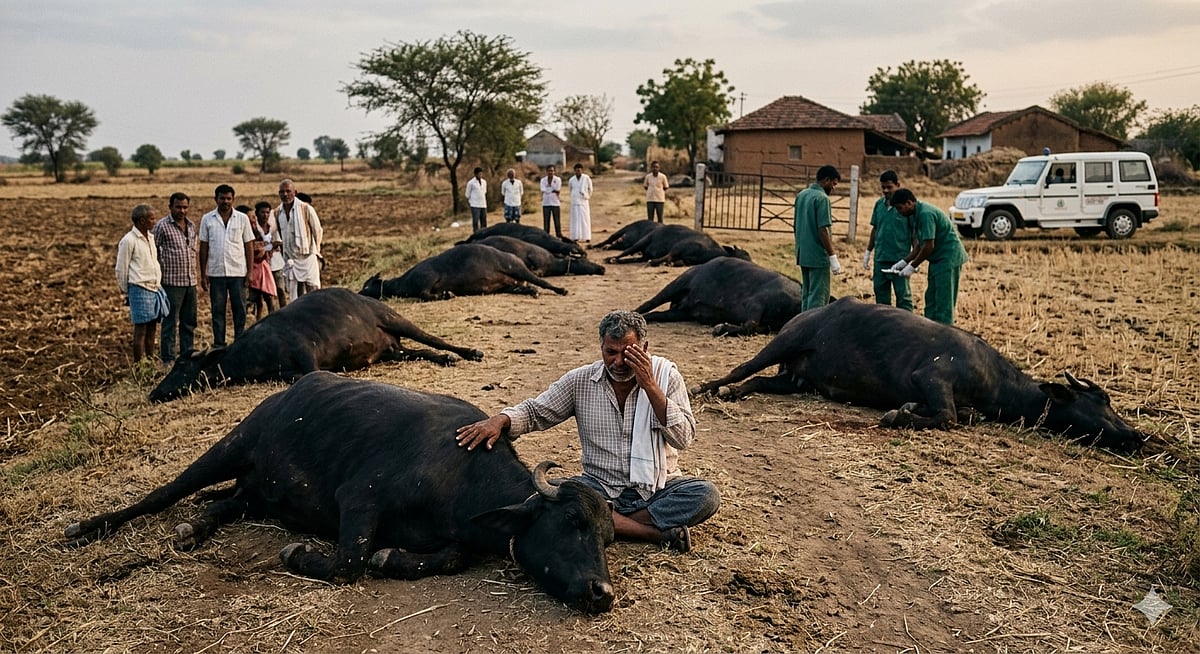 ಹಾವೇರಿ: ವಿಷಪೂರಿತ ಮೇವು ತಿಂದು 14 ಎಮ್ಮೆ ಸಾವು