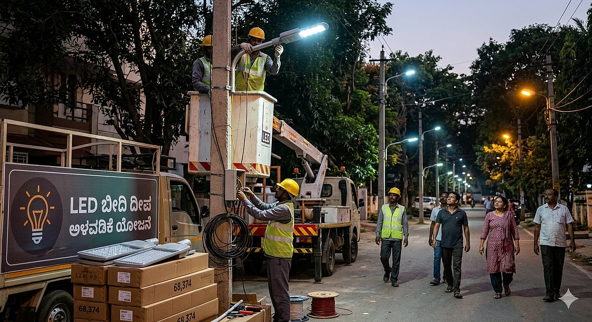 ಜಿಬಿಎ ದಕ್ಷಿಣ ನಗರ ಪಾಲಿಕೆಯಲ್ಲಿ 68,374 ಎಲ್‌ಇಡಿ ಬೀದಿ ದೀಪ ಅಳವಡಿಕೆ