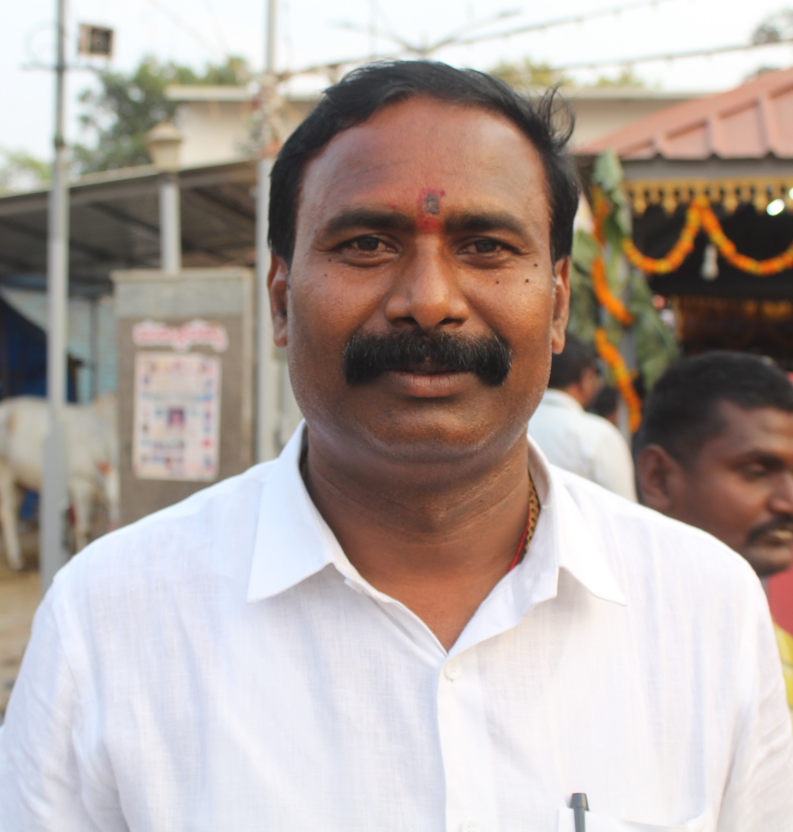 ಹುಸ್ಕೂರು ಮದ್ದೂರಮ್ಮ ದೇವಾಲಯ ಸಮಿತಿ ಅಧ್ಯಕ್ಷ ಕೆ.ಪಾಪಣ್ಣ 