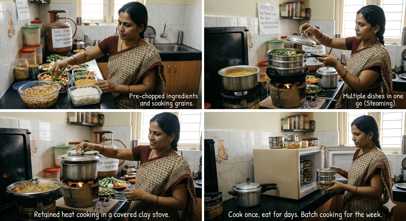 ಸಿಲಿಂಡರ್ ಅಭಾವ: ಗ್ಯಾಸ್‌ ಹೆಚ್ಚು ಖರ್ಚಾಗದಂತೆ ಅಡುಗೆ ಮಾಡಲು ಇಲ್ಲಿವೆ ಸಲಹೆ