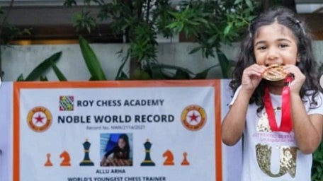 ಚೆಸ್‌ನಲ್ಲಿ ವಿಶ್ವ ದಾಖಲೆ ಬರೆದ ಅಲ್ಲು ಅರ್ಜುನ್‌ ಅವರ 5 ವರ್ಷದ  ಪುತ್ರಿ