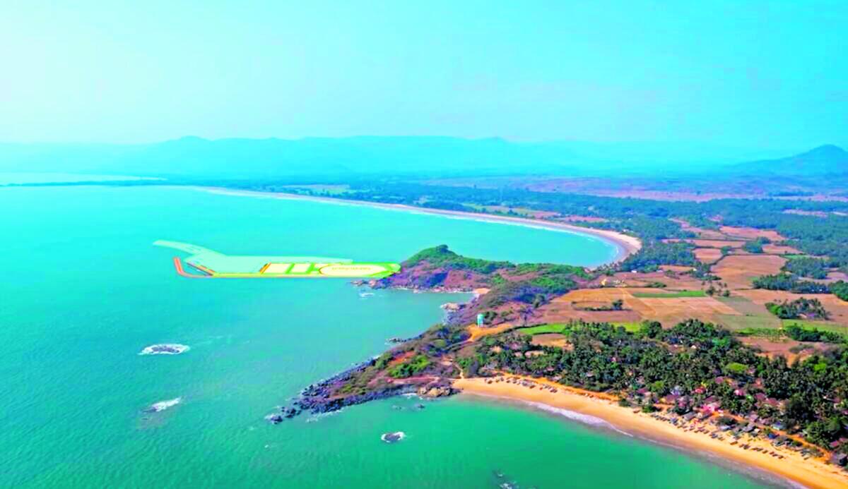 ಕೇಣಿಯಲ್ಲಿ ಸರ್ವಋತು ಆಳಸಮುದ್ರ ಬಂದರು ಸ್ಥಾಪನೆಯಾಗಲಿರುವ ಪ್ರದೇಶದ ಗ್ರಾಫಿಕ್ ಚಿತ್ರ