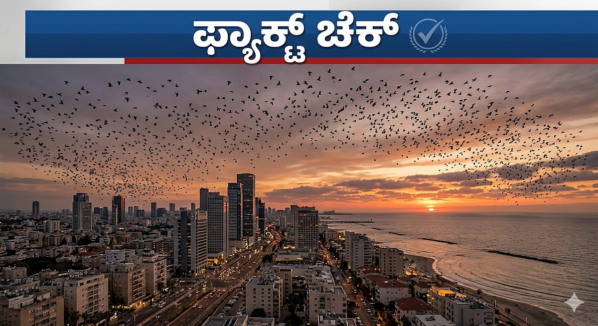 Fact Check | ಟೆಲ್ ಅವಿವ್‌ನಲ್ಲಿ ಕಾಗೆಗಳ ಹಿಂಡು: ಅಶುಭ ಶಕುನ ಎನ್ನುವುದು ಸುಳ್ಳು