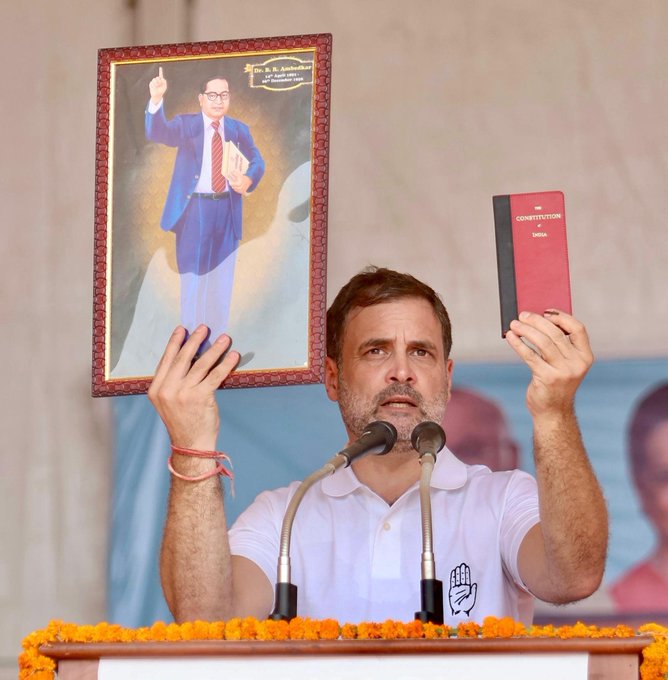 ಕೊನೆ ಉಸಿರು ಇರುವವರೆಗೂ ಬಾಬಾಸಾಹೇಬರ ಆದರ್ಶ ರಕ್ಷಿಸಲು ಹೋರಾಡುತ್ತೇನೆ: ರಾಹುಲ್​