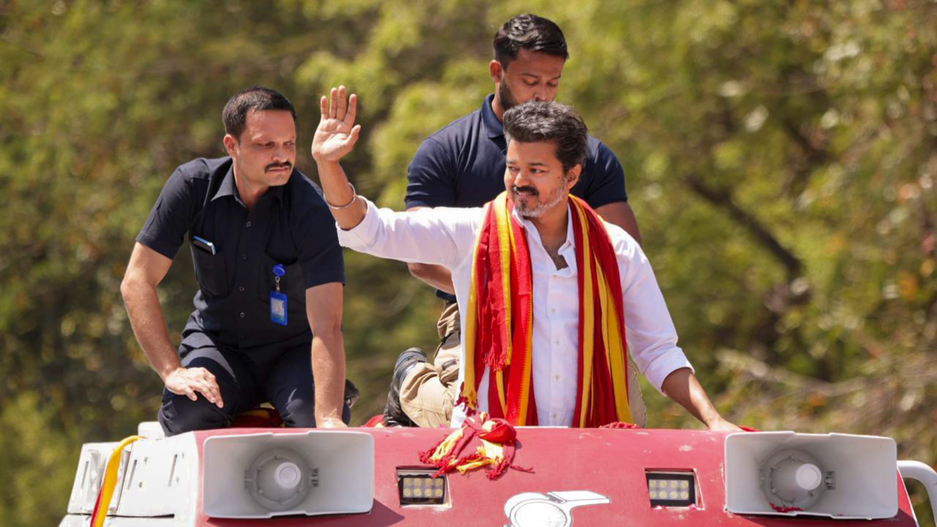  ಟಿವಿಕೆ ಪಕ್ಷದ ಸಂಸ್ಥಾಪಕ ಅಧ್ಯಕ್ಷ, ನಟ ವಿಜಯ್