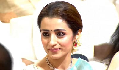  ವಿಜಯ್ ಪ್ರಮಾಣವಚನ ಸ್ವೀಕಾರ ಸಮಾರಂಭದಲ್ಲಿ ನಟಿ ತ್ರಿಶಾ ಕೃಷ್ಣನ್  