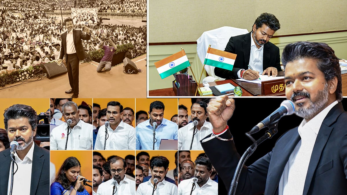 ಇಂದಿನಿಂದ ದಳಪತಿ ಆಡಳಿತ: ನಟ ವಿಜಯ್ ಪ್ರಮಾಣವಚನ ಸಂದರ್ಭದ ಫೋಟೊಗಳು ಇಲ್ಲಿವೆ