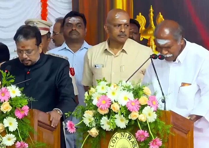 ಪುದುಚೆರಿ ಮುಖ್ಯಮಂತ್ರಿಯಾಗಿ 5ನೇ ಬಾರಿಗೆ ರಂಗಸಾಮಿ ಪ್ರಮಾಣ