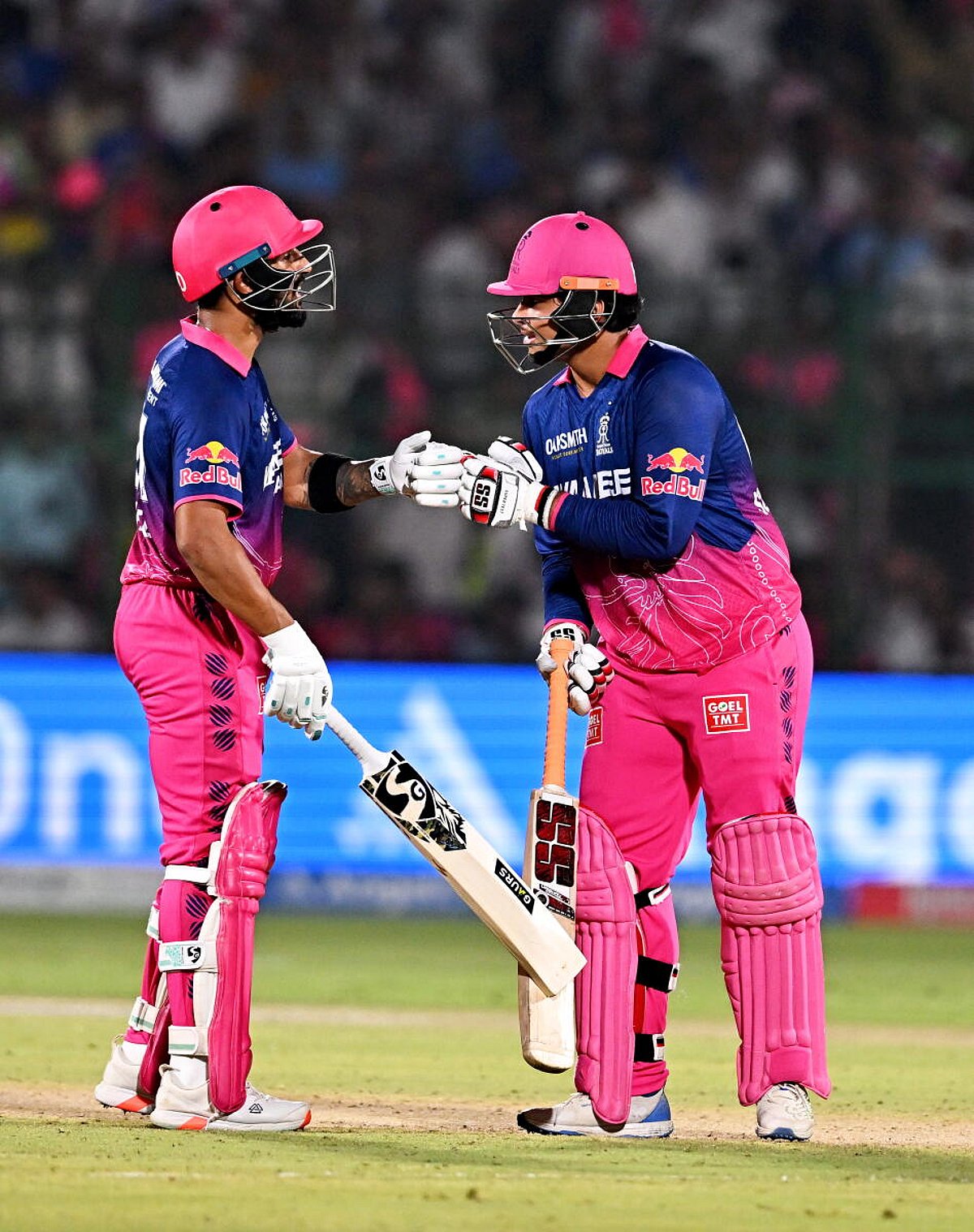 Vaibhav Suryavanshi celebrating after scoring runs for Rajasthan Royals