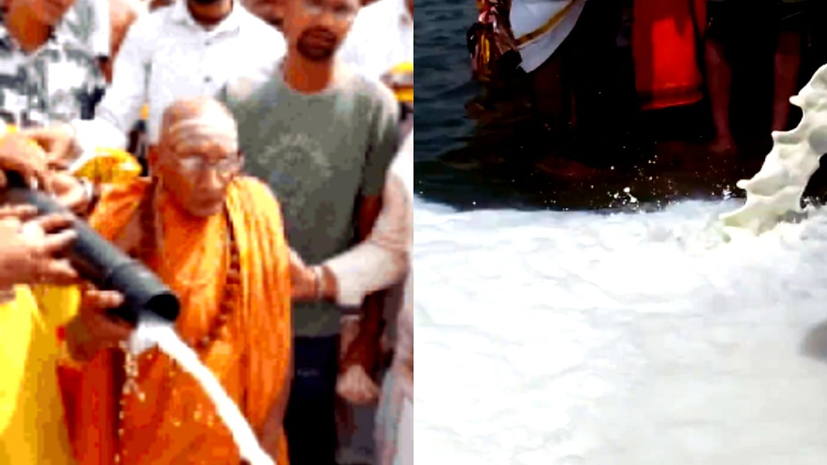 Polluted Narmada river with milk, National Green Tribunal hearing