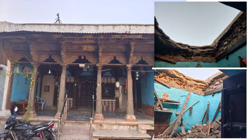 ಮನೆ ಚಾವಣಿ ಕುಸಿದು ಮಹಿಳೆ ಸಾವು; ಹೊರಗೆ ಮಲಗಿದ್ದ‌ ಪತಿ ಪ್ರಾಣಾಪಾಯದಿಂದ ಪಾರು
