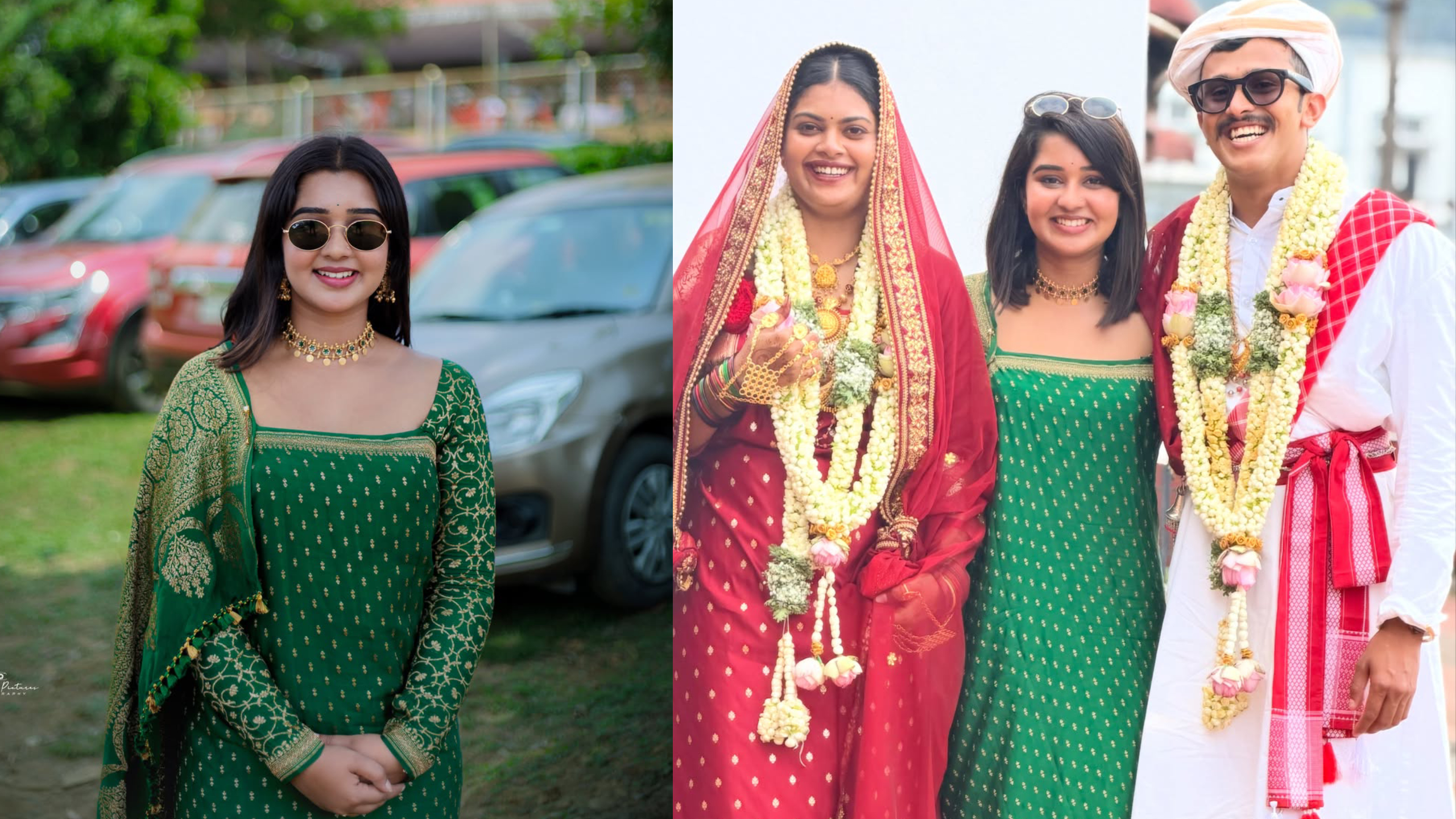 ಸ್ನೇಹಿತರ ಮದುವೆಗೆ ಕೊಡವ ಶೈಲಿಯಲ್ಲಿ ಸೀರೆ ಧರಿಸಿ ಮನಗೆದ್ದ ನಟಿ ಮೌನ ಗುಡ್ಡೆಮನೆ