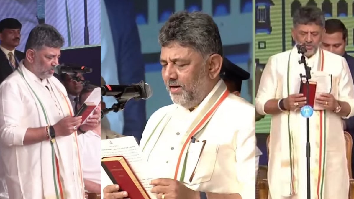 ಅಜ್ಜಯ್ಯನ ಹೆಸರಿನಲ್ಲಿ ಪ್ರಮಾಣವಚನ ಸ್ವೀಕರಿಸಿದ ಡಿ.ಕೆ. ಶಿವಕುಮಾರ್