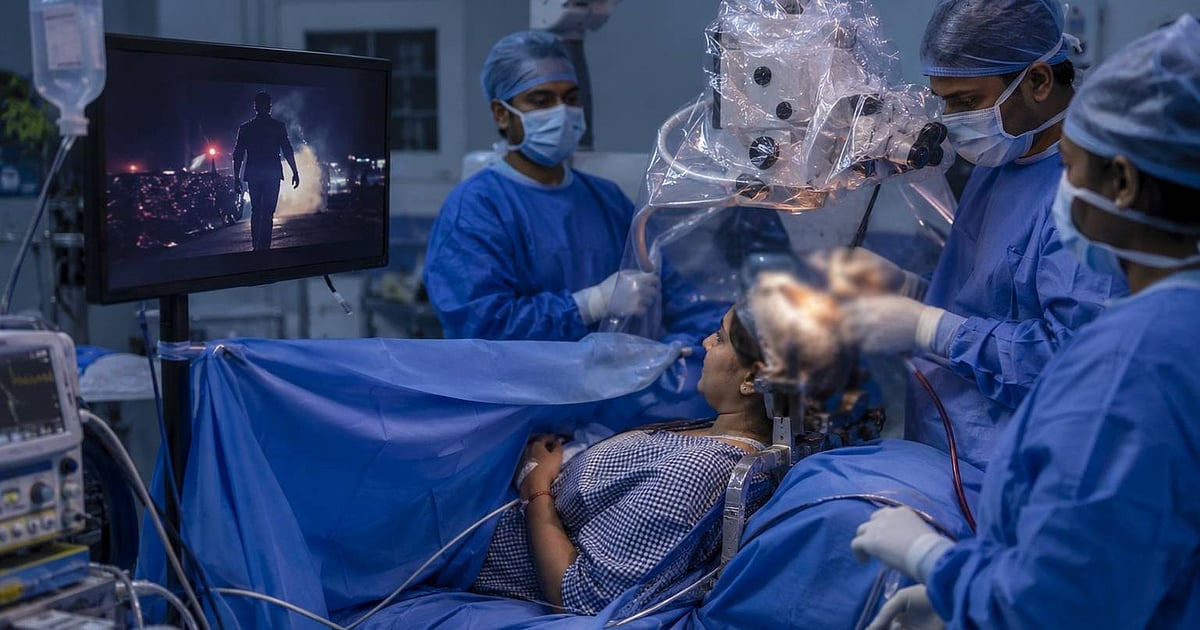 Why did doctors show a Pawan Kalyan movie to a patient during surgery?