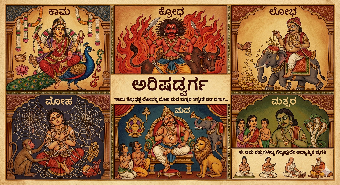 ಅರಿಷಡ್ವರ್ಗದಿಂದ ಅಖಂಡ ಶಿವಬೆಳಕಿನೆಡೆಗೆ