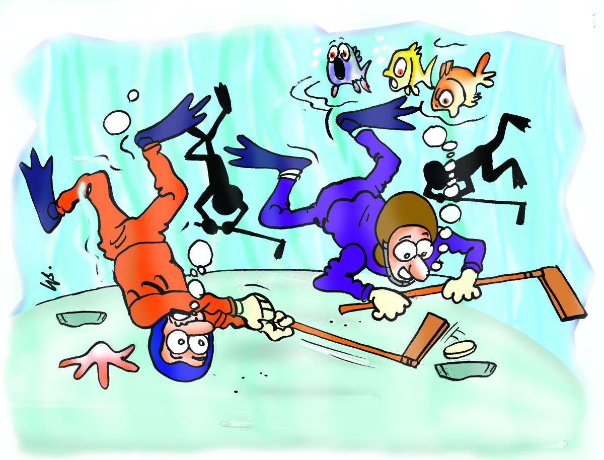 ಮಂಜುಗಡ್ಡೆಯ ಗರ್ಭದಲ್ಲಿ ಹಾಕಿ ಆಟ