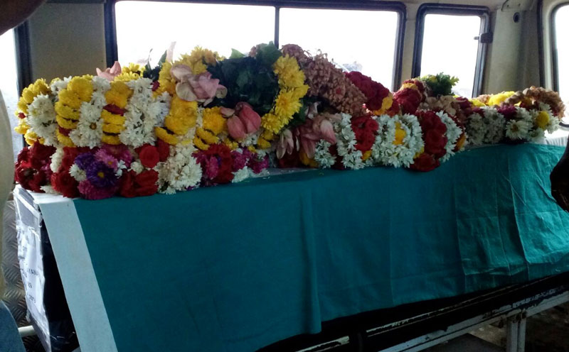 ಕಾರವಾರಕ್ಕೆ ತಲುಪಿತು ಯೋಧ ವಿಜಯಾನಂದ ಸುರೇಶ ನಾಯ್ಕ ಪಾರ್ಥಿವ ಶರೀರ