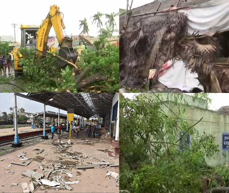 ‘ಗಾಜಾ’ ಚಂಡಮಾರುತಕ್ಕೆ ತಮಿಳುನಾಡು ತತ್ತರ: 13 ಮಂದಿ ಸಾವು