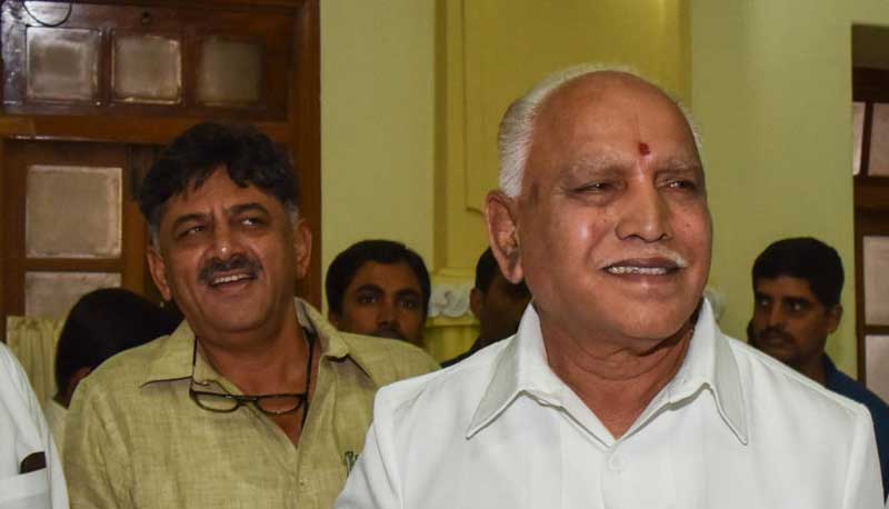  ಡಿ.ಕೆ.ಶಿವಕುಮಾರ್‌ ಭೇಟಿಯಾಗಿ ಮಾತುಕತೆ ನಡೆಸಿದ ಯಡಿಯೂರಪ್ಪ