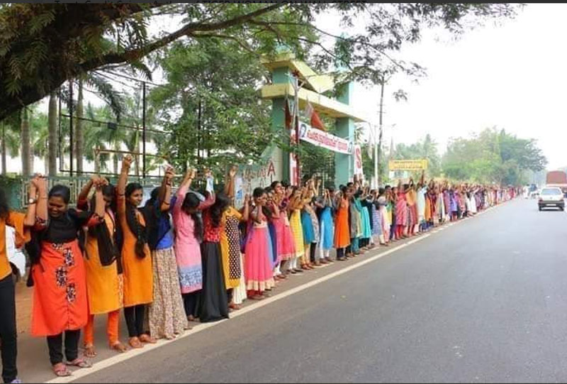 ಕೇರಳದಲ್ಲಿ 620 ಕಿ.ಮೀ ‘ಮಹಿಳಾ ಗೋಡೆ’