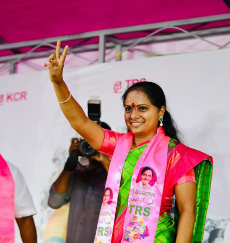 ತೆಲಂಗಾಣದಲ್ಲಿ ಮುಖ್ಯಮಂತ್ರಿ ಚಂದ್ರಶೇಖರ್ ಪುತ್ರಿ ಹಿನ್ನಡೆ