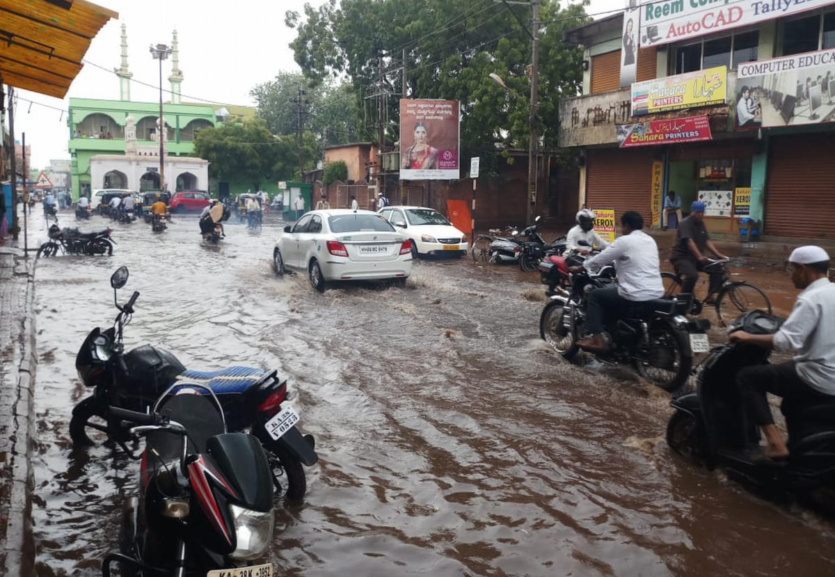 ಒಂದೇ ಮಳೆಗೆ ಉಕ್ಕಿ ಹರಿದ ಗಟಾರು, ಉರುಳಿದ ಮರ