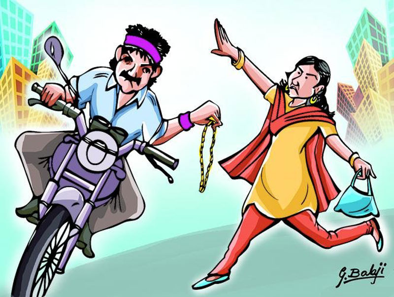 ದೆಹಲಿಯಲ್ಲಿ ಹೆಚ್ಚುತ್ತಿರುವ ಸರ ಕಳ್ಳರು, ಗೃಹಿಣಿಯರು ಕಂಗಾಲು