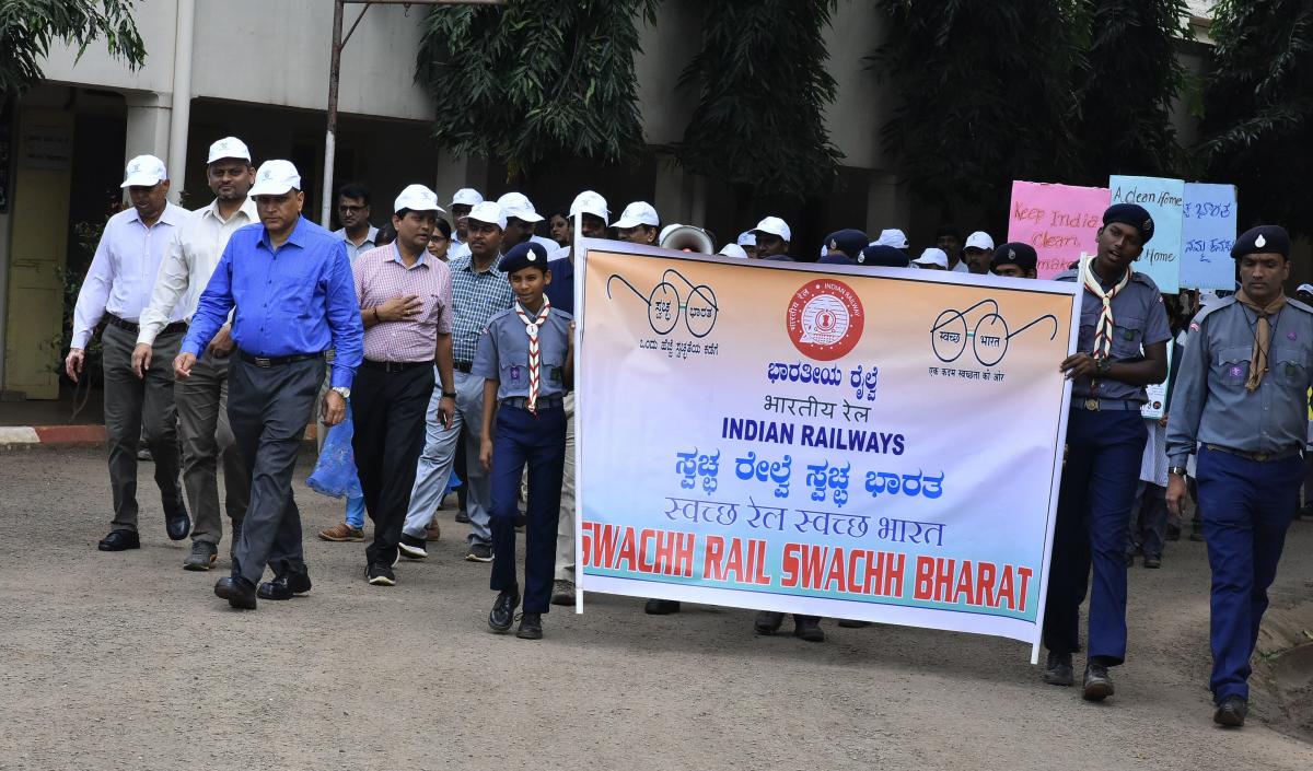 ನೈರುತ್ಯ ರೈಲ್ವೆಯಿಂದ ಸ್ವಚ್ಛತಾ ಅಭಿಯಾನ